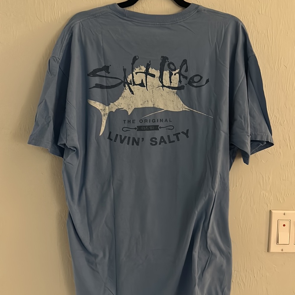 Salt life blue shirt size XL